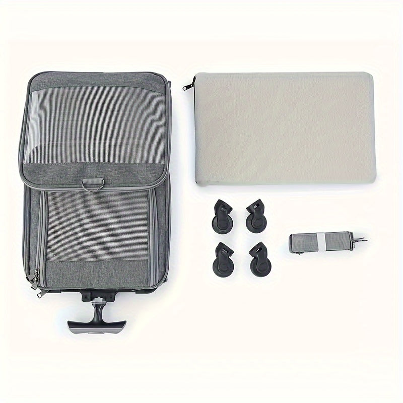 NNETM Pet Carrier with Aluminum Frame and Removable Base-1