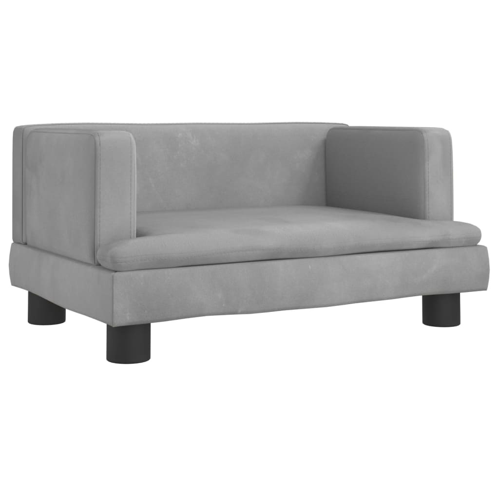 NNEVL Dog Bed Light Grey 60x40x30 cm Velvet-1