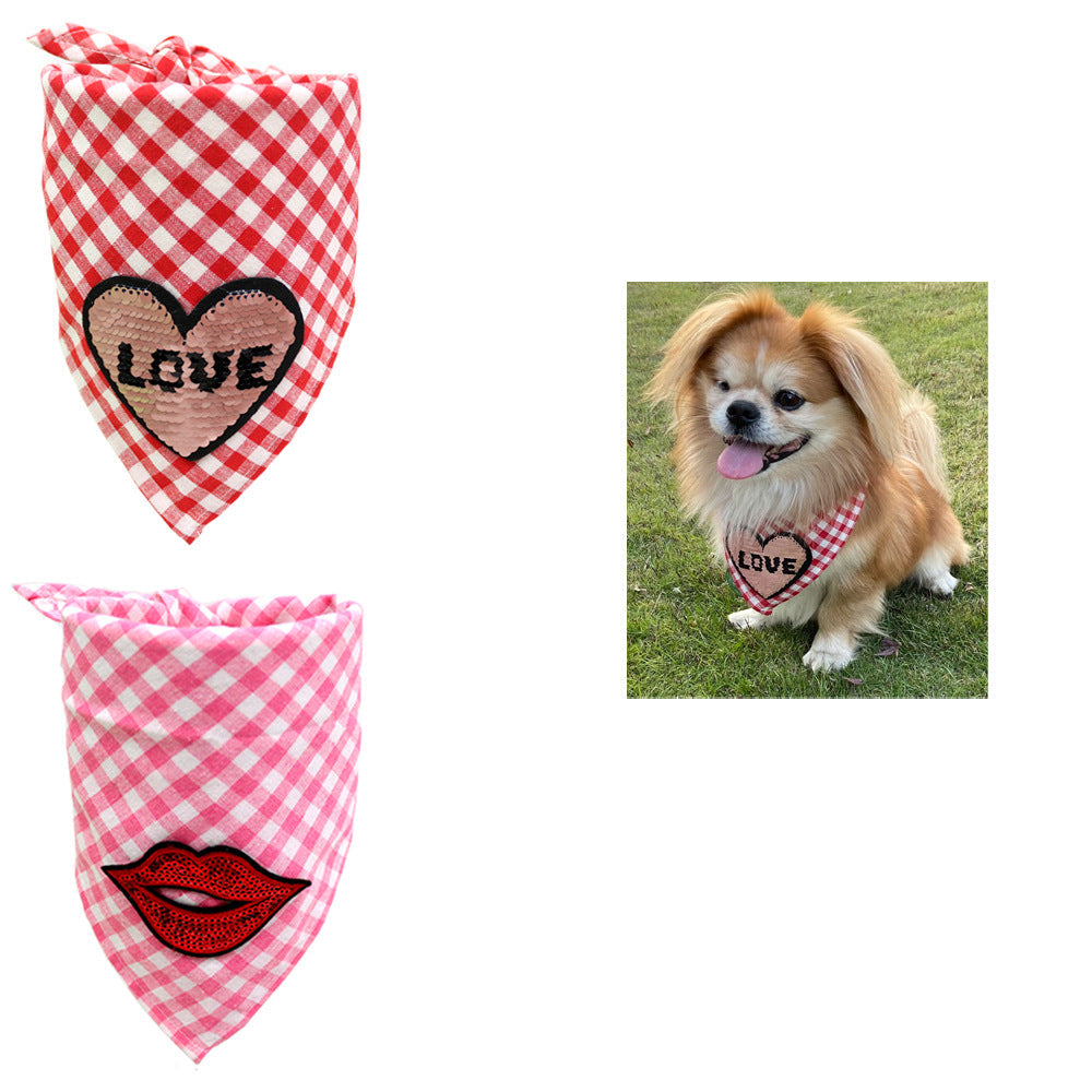 Dog Valentine's Day Saliva Towel-0