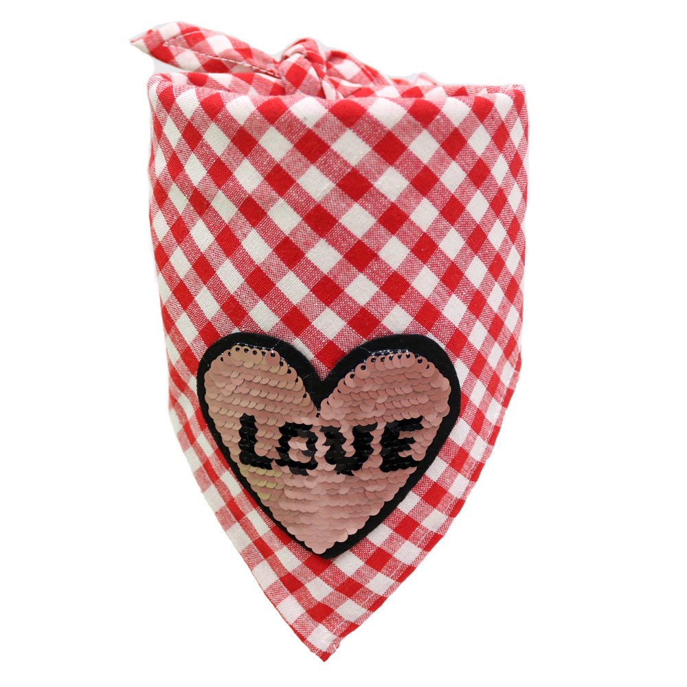Dog Valentine's Day Saliva Towel-1