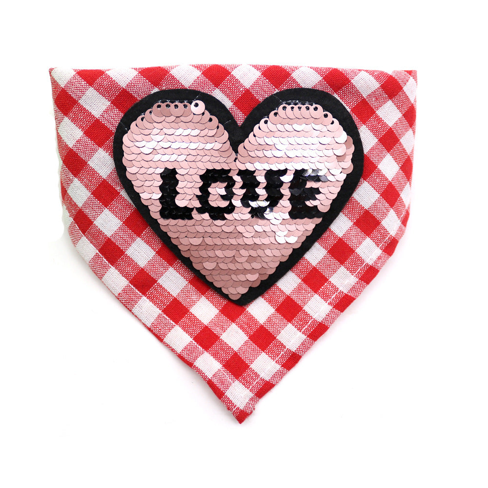 Dog Valentine's Day Saliva Towel-2