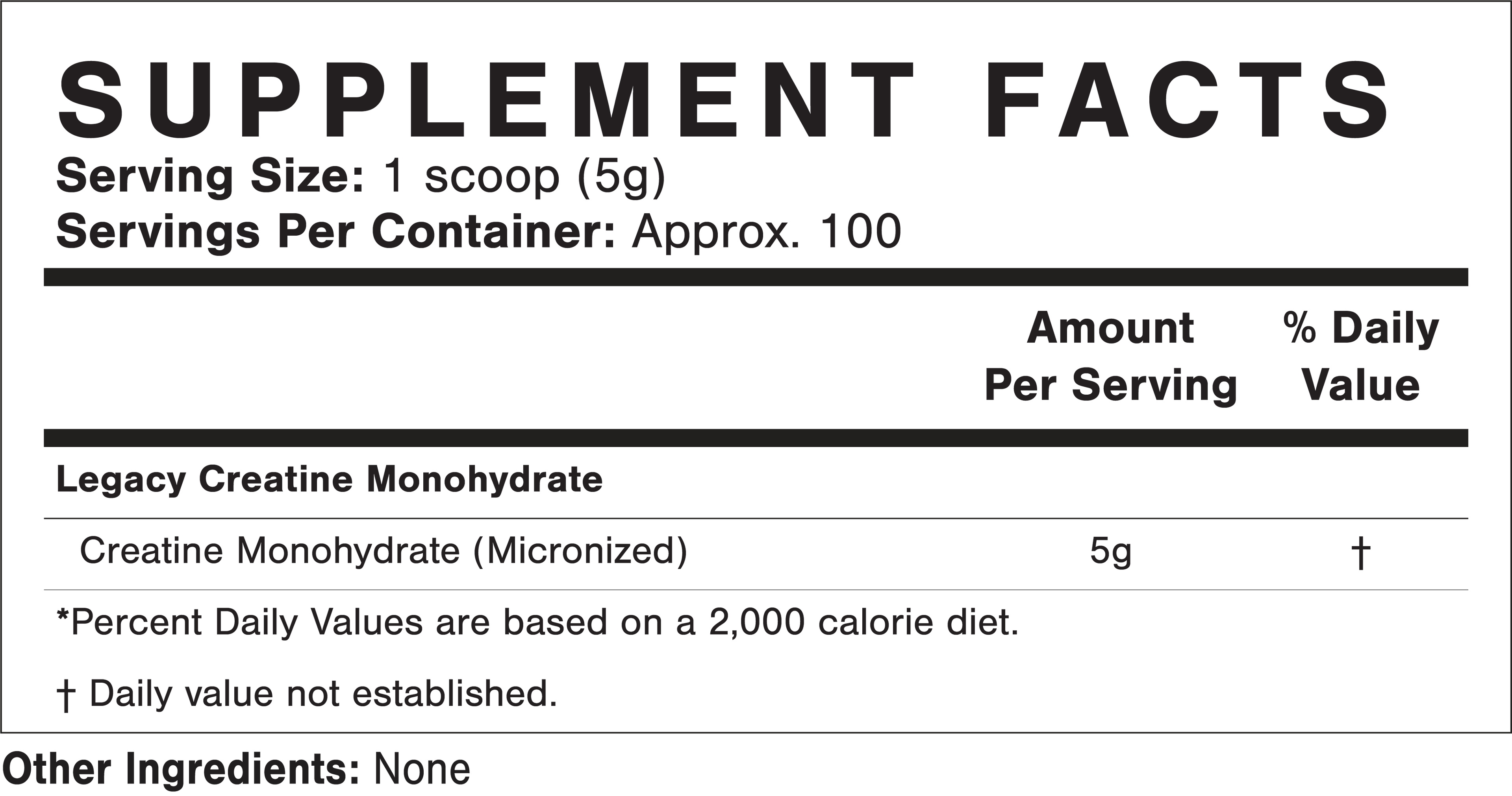 Legacy Creatine | 100 Servings | Pure Creatine Monohydrate