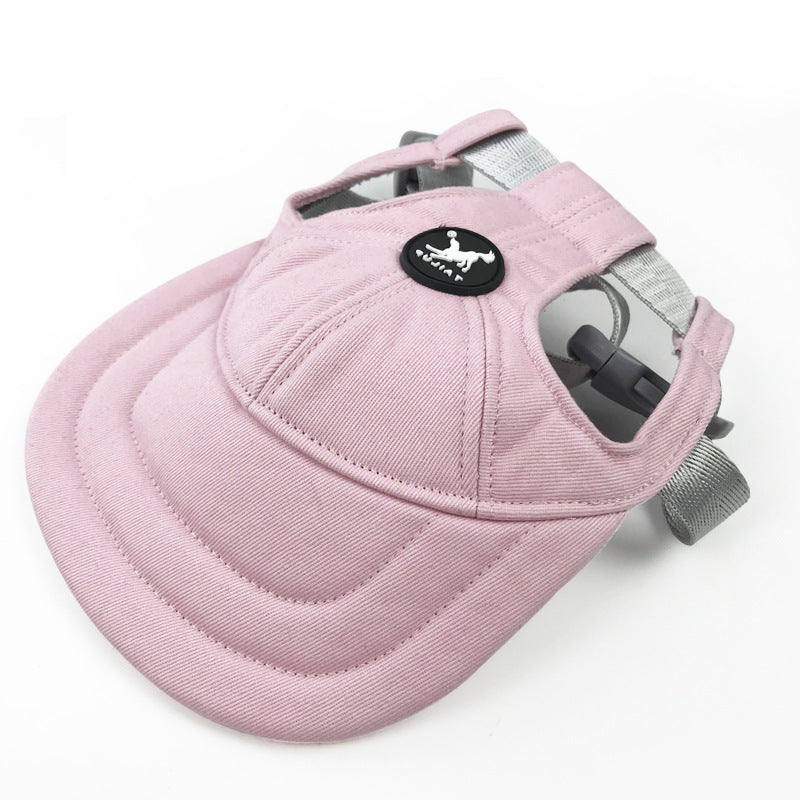 NNEDSZ Size L Pink Adjustable Pet Baseball Cap for Cats and Dogs - Cute Sun Protection Hat for Outdoor Adventures-0