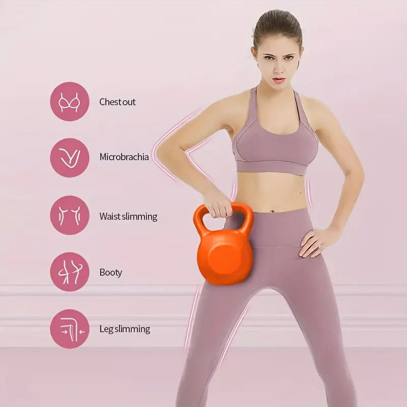 NNETM 1pc 15lbs Kettlebell for Fitness and Strength Training