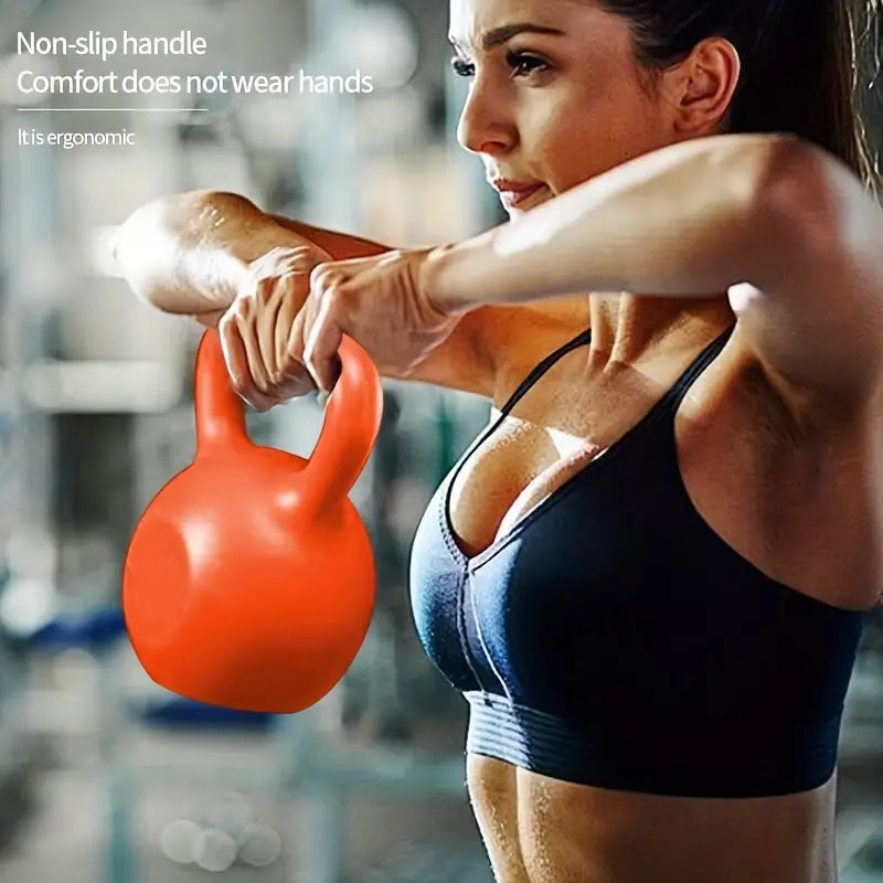 NNETM 1pc 15lbs Kettlebell for Fitness and Strength Training