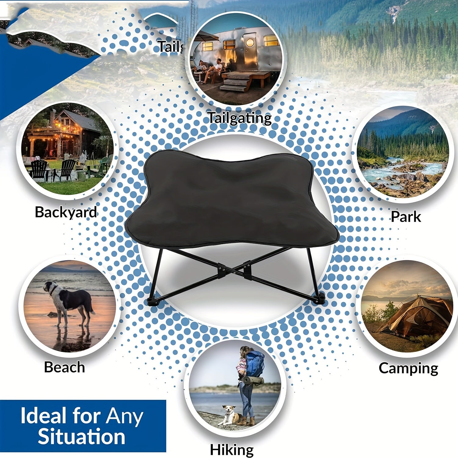 NNETM Portable Elevated Dog Bed for All Dog-2