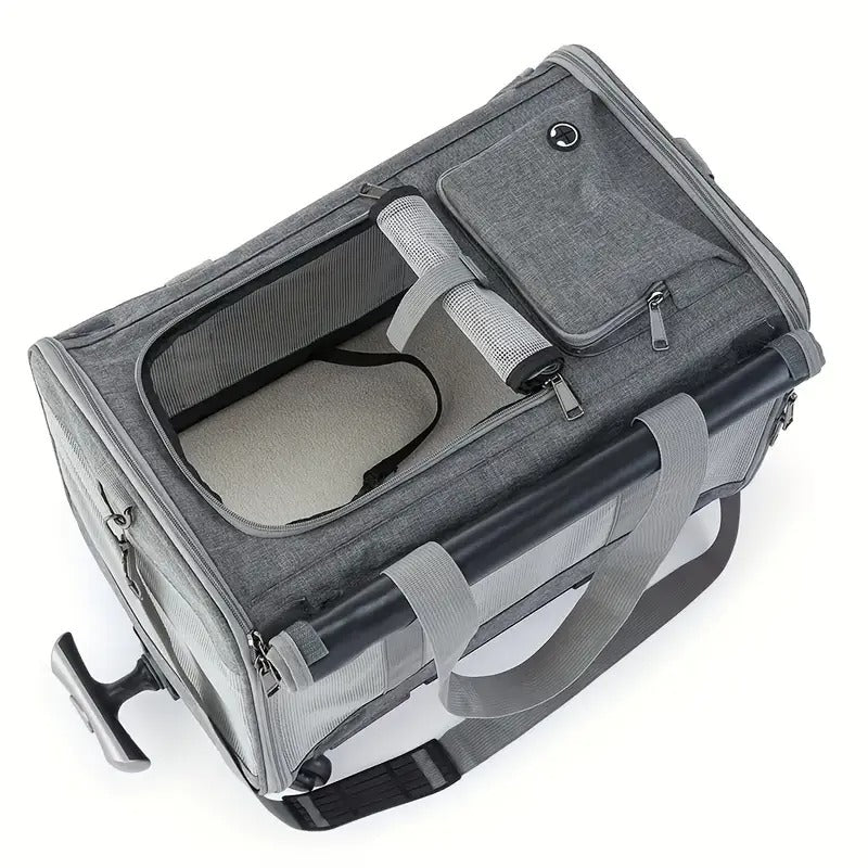 NNETM Pet Carrier with Aluminum Frame and Removable Base-2