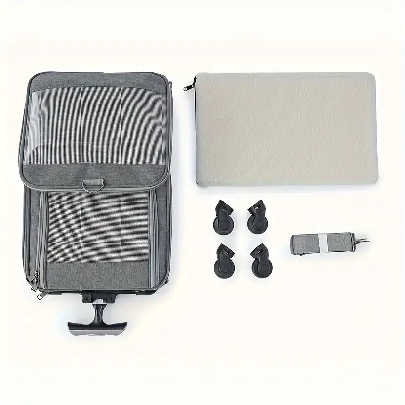 NNETM Pet Carrier with Aluminum Frame and Removable Base-3